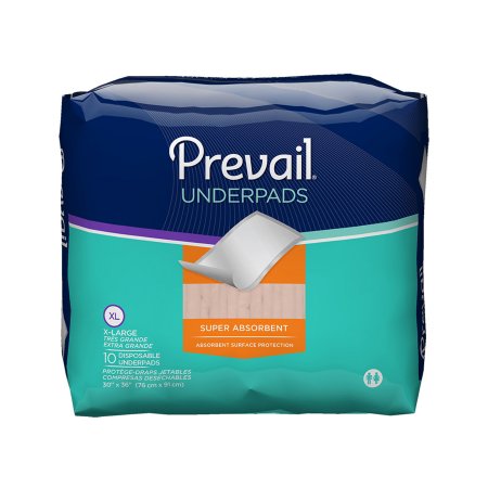 Underpad Prevail Premium 30 X 36" Disposable Polymer Heavy Absorb - Case/40