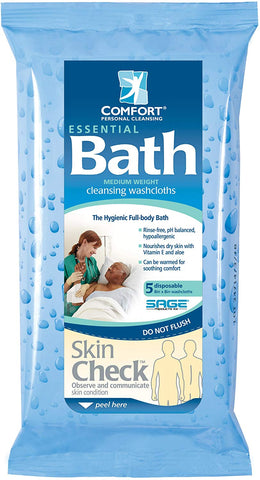 Sage 96511700 Bath Wipe Comfort Bath 8 X 8 Inch Soft Pack Aloe 7942