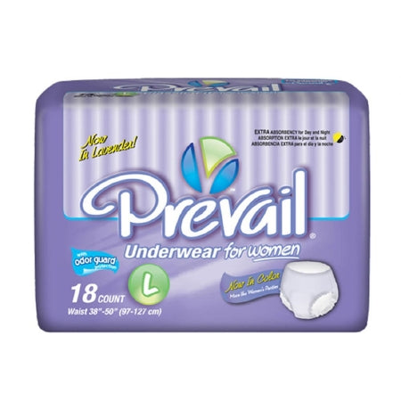 Prevail for Women Pull On Large Disposable Moderate Absorb - Case/72