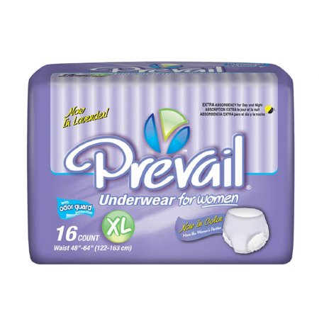 Prevail for Women Pull On XL Disposable Moderate Absorb - Case/64